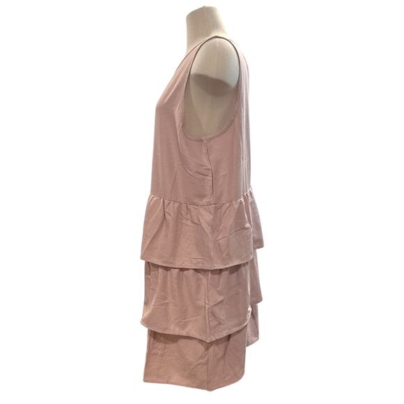 Mud Pie Nicolette Dress Blush Pink Tiered Sleeveless L NWT - Picture 2 of 10